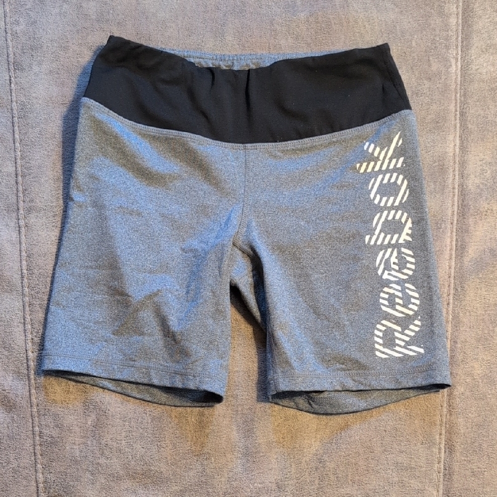 Reebok Women's Gray and Black Shorts